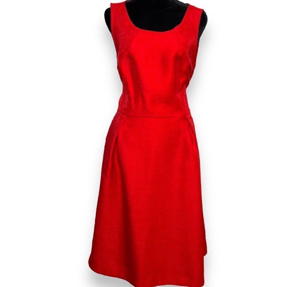 Outback Red A-Line Sheath Dress Cutout Back Women's 12 Sleeveless Chic Career